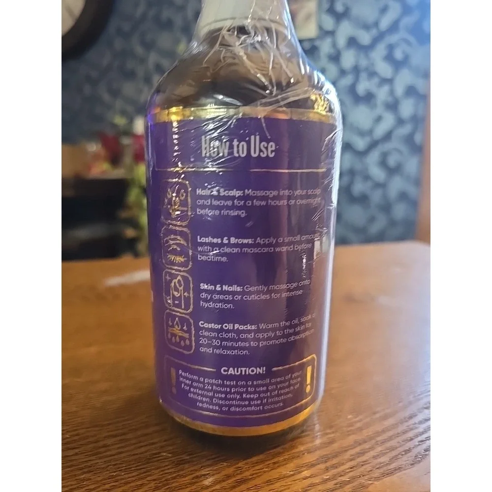 CASTOR OIL NATIOLIS 100% PURE & NATURAL HEXANE‎ FREE 16 Oz